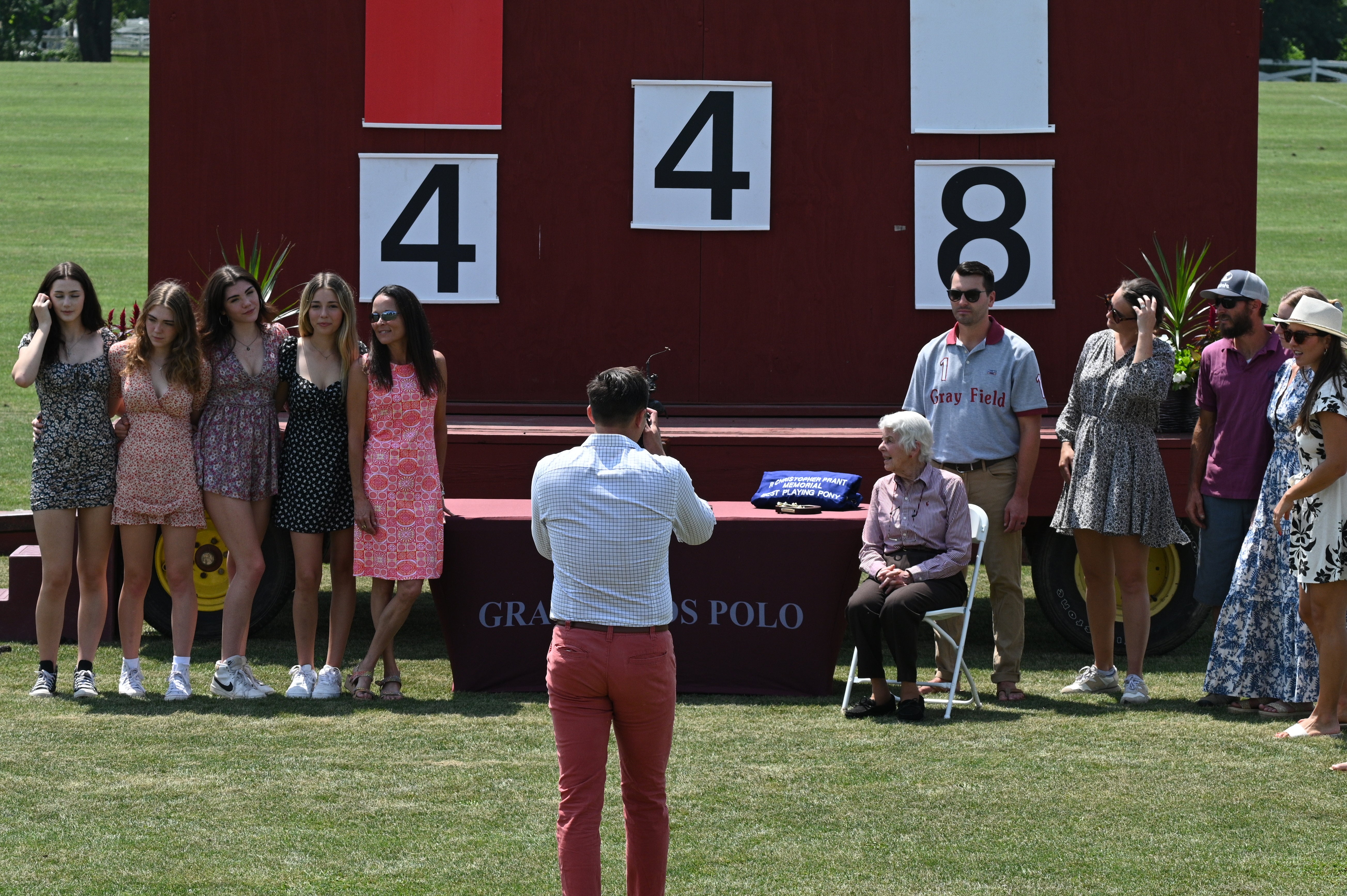 Photo Op at an award ceremony, polo match