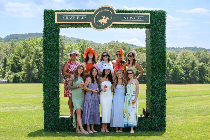 Friends celebrating at Grayfields Polo